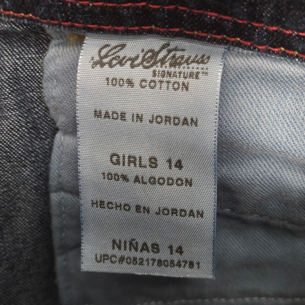 NEW‎ Deadstock Levi's Girls 14 Side Tab Capri Jeans Low Rise Patch Pocket Y2K - Picture 7 of 7